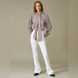 Massimo Dutti Ivory‎ High Rise Flare Jeans size 2